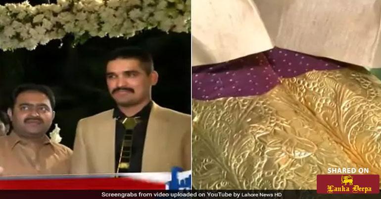 Insane! Pakistani groom wears gold outfit worth Rs 25 on wedding reception
