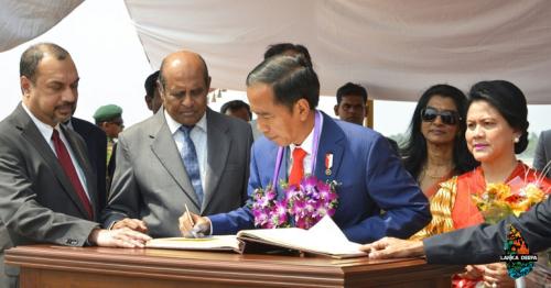 Indonesian President Arrives in Sri Lanka 