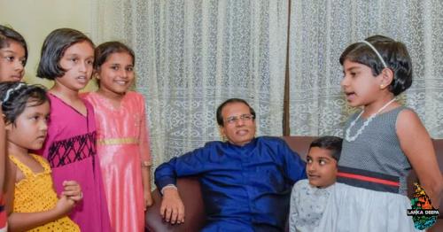 President visits little girl Amani Raidha’s home in Badulla fulfilling her wish