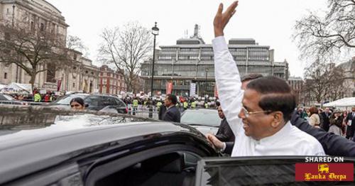 Sri Lankan President arrives in London for CHOGM